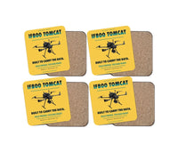 Thumbnail for Inspired Flight IF800 Tomcat design on yellow 4 pieces set coaster