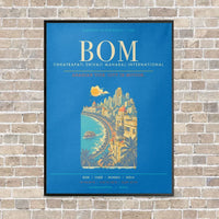 Thumbnail for Chhatrapati Shivaji Maharaj International Airport Mumbai BOM - Canvas Framed - Turquoise