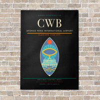 Thumbnail for Afonso Pena International Airport CWB vertical canvas print - no frame - black background