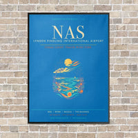 Thumbnail for Lynden Pindling International Airport Nassau NAS - Canvas Framed - Turquoise