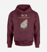 Thumbnail for Montgomery Regional Airport (MGM) design on dark red hoodie single-side print