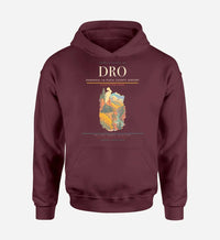 Thumbnail for Durango–La Plata County Airport (DRO) design on dark red hoodie single-side print