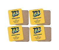 Thumbnail for Boeing 737 MAX 10 design on yellow 4 pieces set coaster