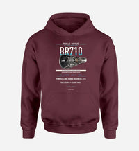 Thumbnail for BR710 design on dark red hoodie single side