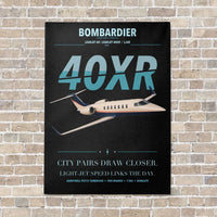 Thumbnail for Bombardier Learjet 40XR vertical canvas print - no frame - black background