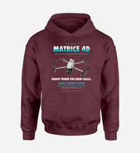 Thumbnail for DJI Matrice 4D design on dark red hoodie single side