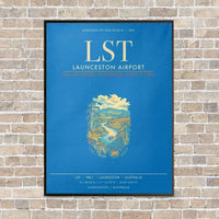 Thumbnail for Launceston Airport LST - Canvas Framed - Turquoise