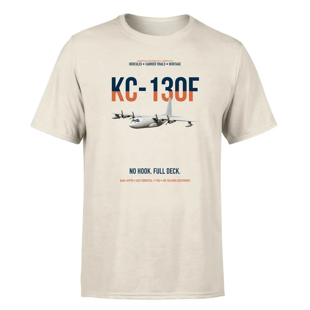 KC-130F BuNo 149798 design on beige double-side t-shirt, single-side print