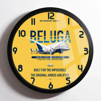 Thumbnail for Airbus A300-600ST BelugaST design on yellow framed wall clock