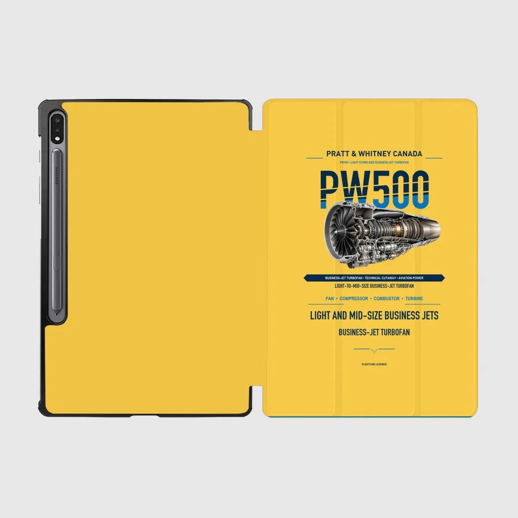 PW500 design on yellow samsung tablet tablet case