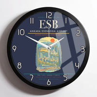 Thumbnail for Ankara Esenboga Airport ESB Wall-Clock Framed - Navy Blue