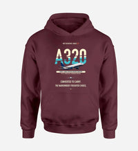 Thumbnail for Airbus A320P2F design on dark red hoodie single side