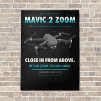 Thumbnail for DJI Mavic 2 Zoom vertical canvas print - no frame - black background