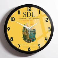 Thumbnail for Sundsvall-Timrå Airport (SDL) design on yellow framed wall clock