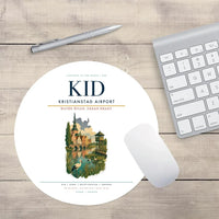 Thumbnail for Kristianstad Airport (KID) design on white round mouse pad
