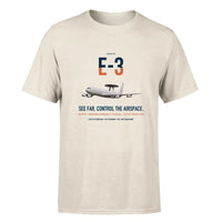 Thumbnail for E-3 Sentry AWACS design on beige double-side t-shirt, single-side print