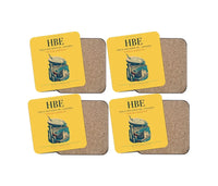 Thumbnail for Borg El Arab Airport (HBE) design on yellow 4 pieces set coaster