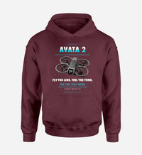 Thumbnail for DJI Avata 2 design on dark red hoodie single side