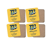 Thumbnail for Boeing 737-800 NG design on yellow 4 pieces set coaster