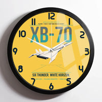 Thumbnail for XB-70A Valkyrie design on yellow framed wall clock