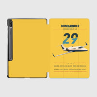 Thumbnail for Bombardier Learjet 29 design on yellow samsung tablet tablet case