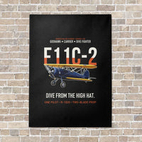 Thumbnail for F11C-2 Goshawk Dive from the High Hat vertical canvas print - no frame - black background