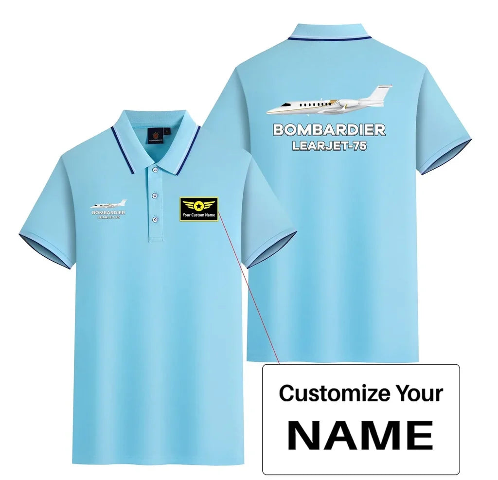 Customisable Bombardier Learjet Polo Shirt - view 19