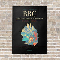 Thumbnail for San Carlos de Bariloche Airport BRC - Canvas No Frame - Black