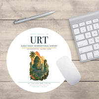 Thumbnail for Surat Thani International Airport (URT) design on white round mouse pad