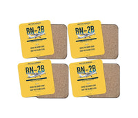 Thumbnail for Britten-Norman BN-2B-26 Islander design on yellow 4 pieces set coaster