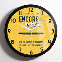 Thumbnail for Cessna Citation Encore+ design on yellow framed wall clock