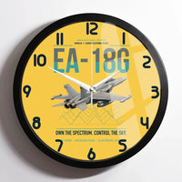 Thumbnail for EA-18G Growler design on yellow framed wall clock