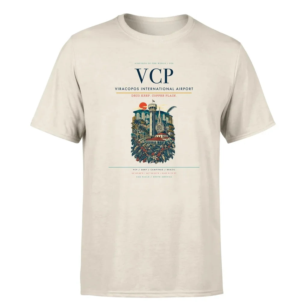 Campinas Airport (VCP) Premium T-Shirt Beige