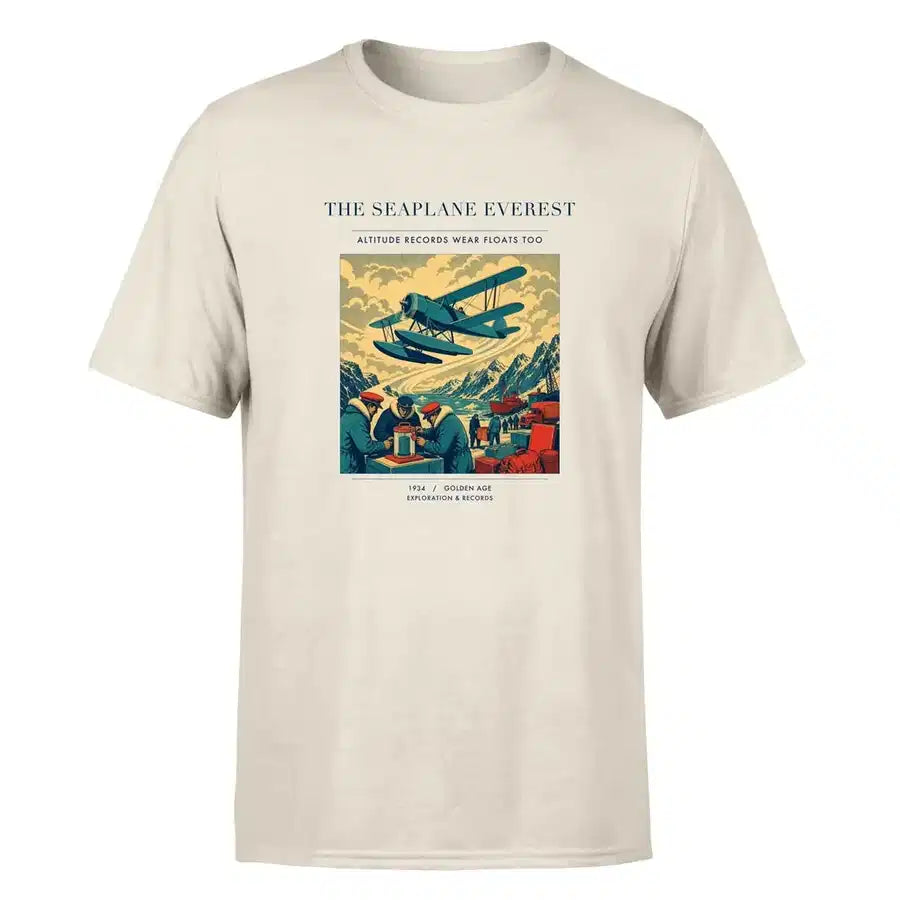 VINTAGE G4296 - The Seaplane Everest - Premium T-Shirt design on beige premium t shirt
