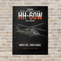 Thumbnail for Sikorsky HH-60W Jolly Green II vertical canvas print - no frame - black background