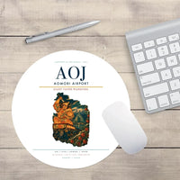 Thumbnail for Aomori Airport (AOJ) design on white round mouse pad
