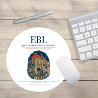 Thumbnail for Erbil International Airport (EBL) design on white round mouse pad