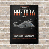 Thumbnail for Leonardo HH-101A Caesar vertical canvas print - no frame - black background