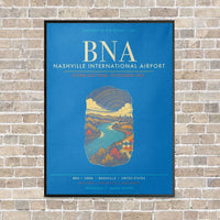 Thumbnail for Nashville International Airport BNA - Canvas Framed - Turquoise