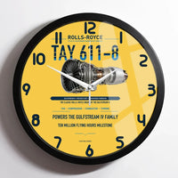 Thumbnail for TAY 611-8 design on yellow framed wall clock