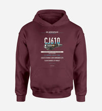 Thumbnail for CJ610 design on dark red hoodie single side