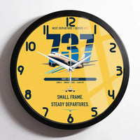 Thumbnail for Boeing 737-500 Classic design on yellow framed wall clock
