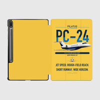 Thumbnail for Pilatus PC-24 design on yellow samsung tablet tablet case