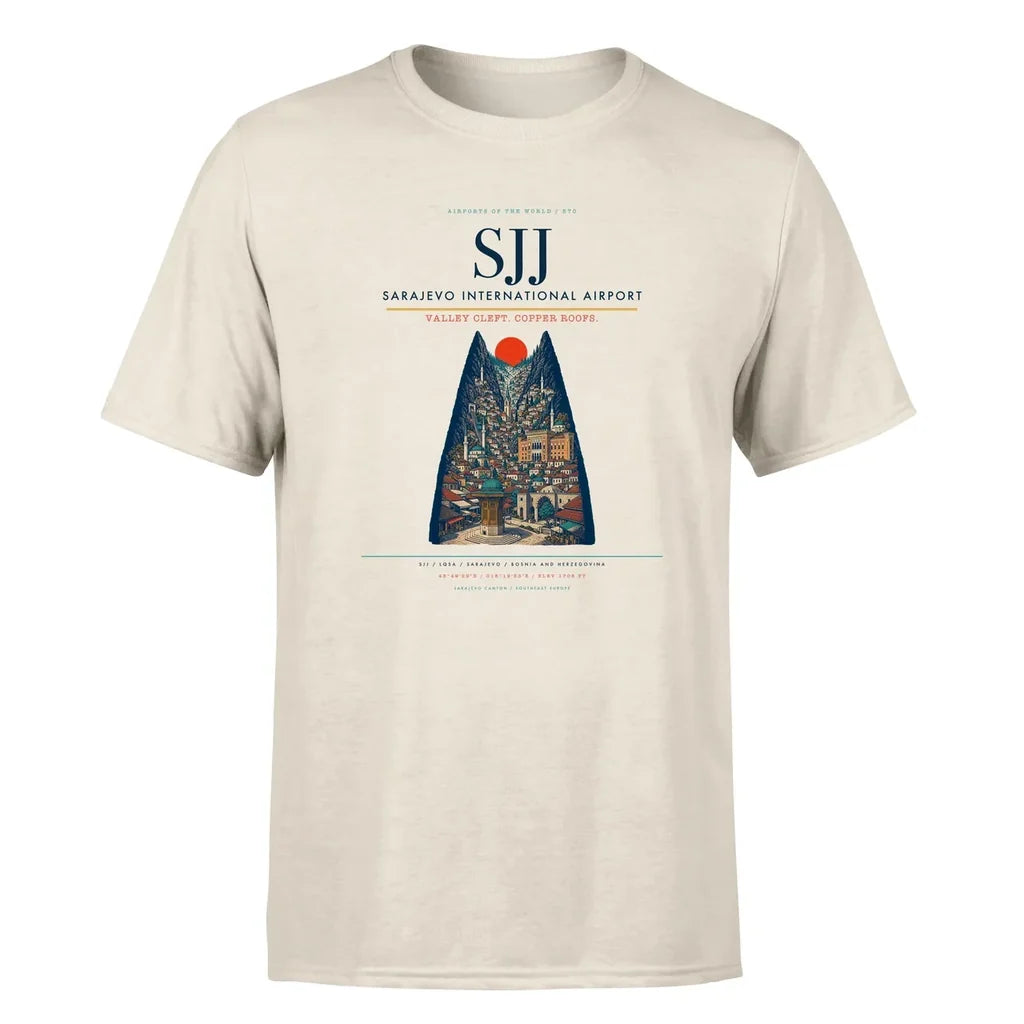 Sarajevo Airport (SJJ) Premium T-Shirt Beige