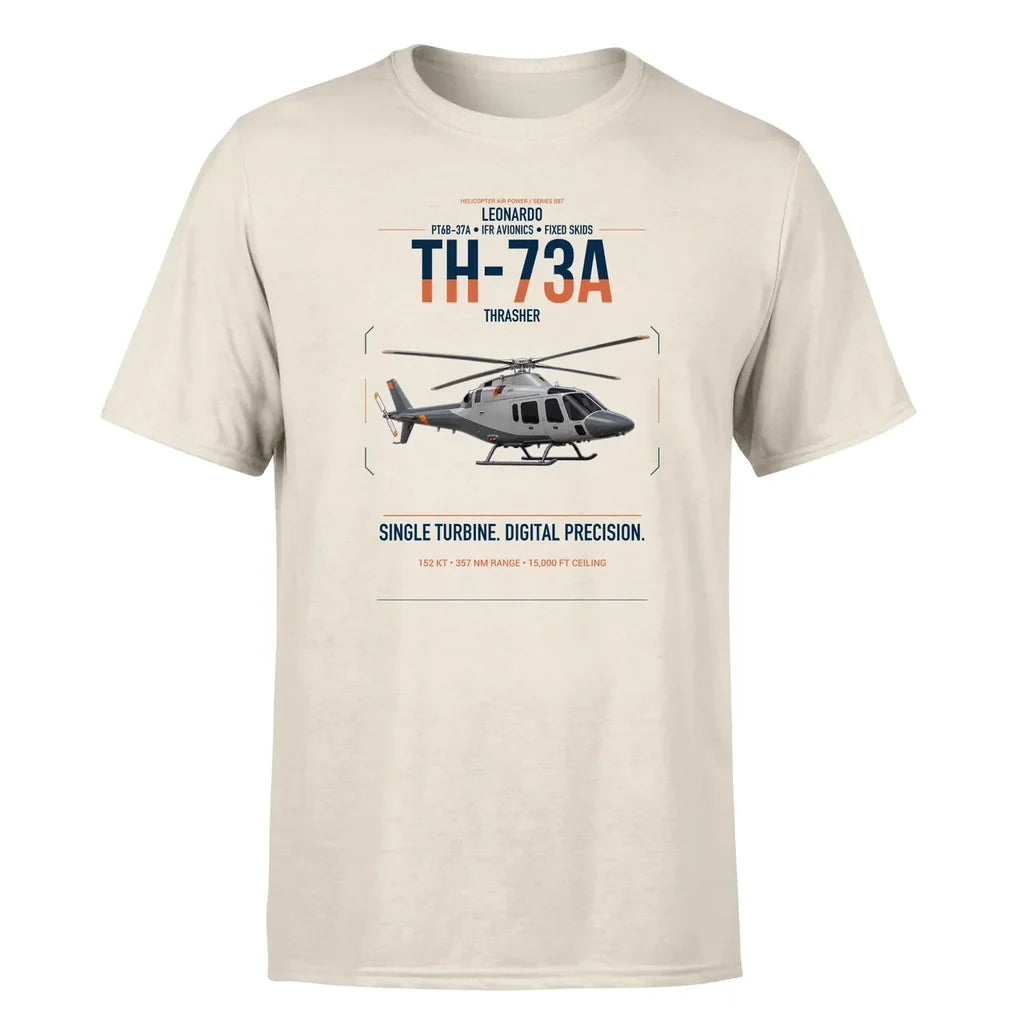 Leonardo TH-73A Thrasher design on beige t-shirt, single-side print
