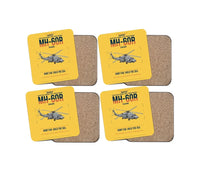 Thumbnail for Sikorsky MH-60R Seahawk design on yellow 4 pieces set coaster