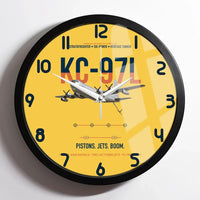 Thumbnail for KC-97L STRATOFREIGHTER design on yellow framed wall clock