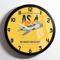Thumbnail for Fairey Gannet AS.4 design on yellow framed wall clock