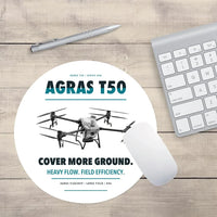Thumbnail for DJI Agras T50 design on white round mouse pad