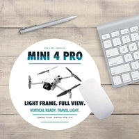 Thumbnail for DJI Mini 4 Pro design on white round mouse pad